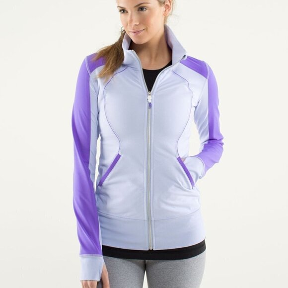 LULULEMON Contempo Jacket- Cool Breeze / Power Purple - Picture 1 of 15